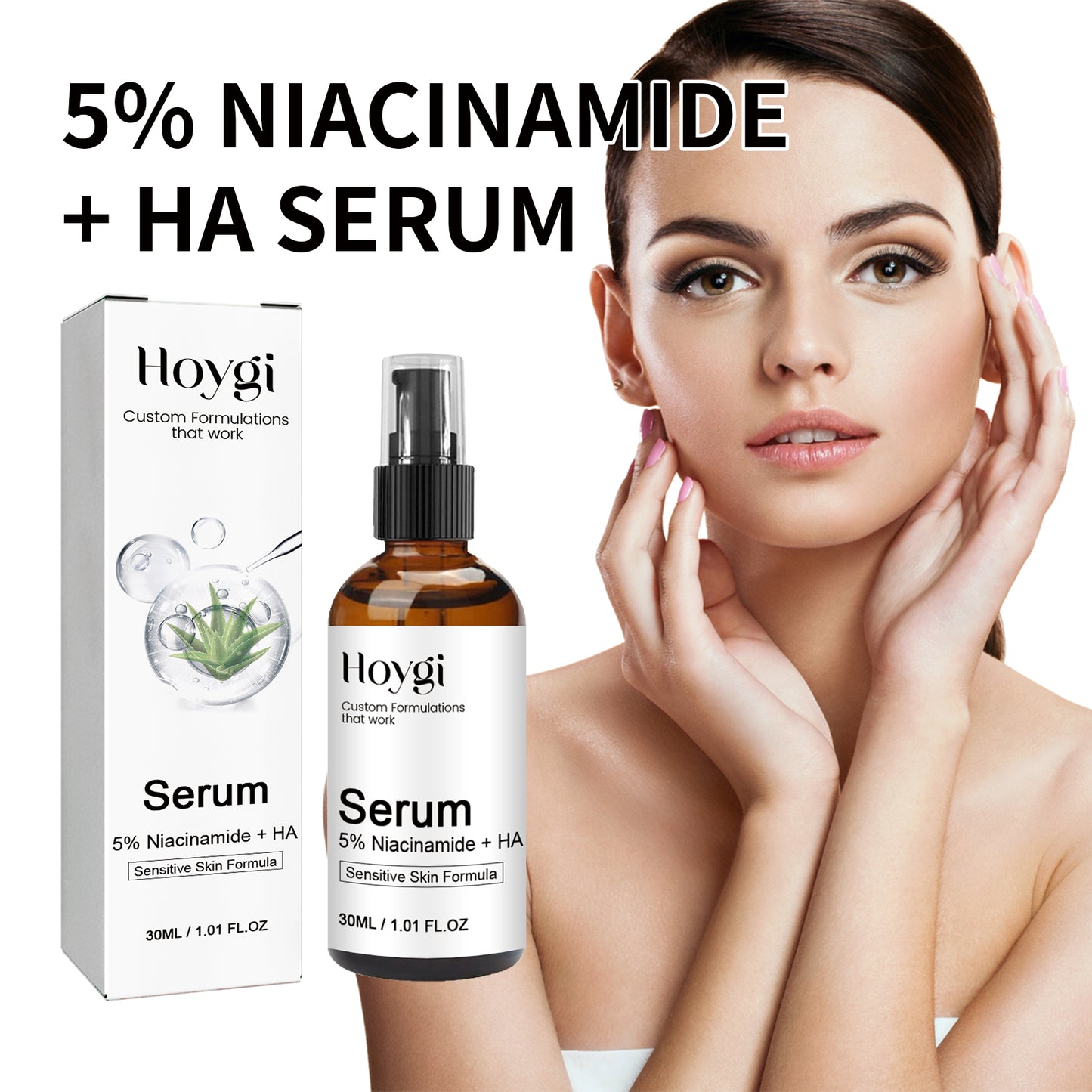 5% Niacinamide & Hyaluronic Acid Facial Serum - Hydrating Anti-Aging Skin Care