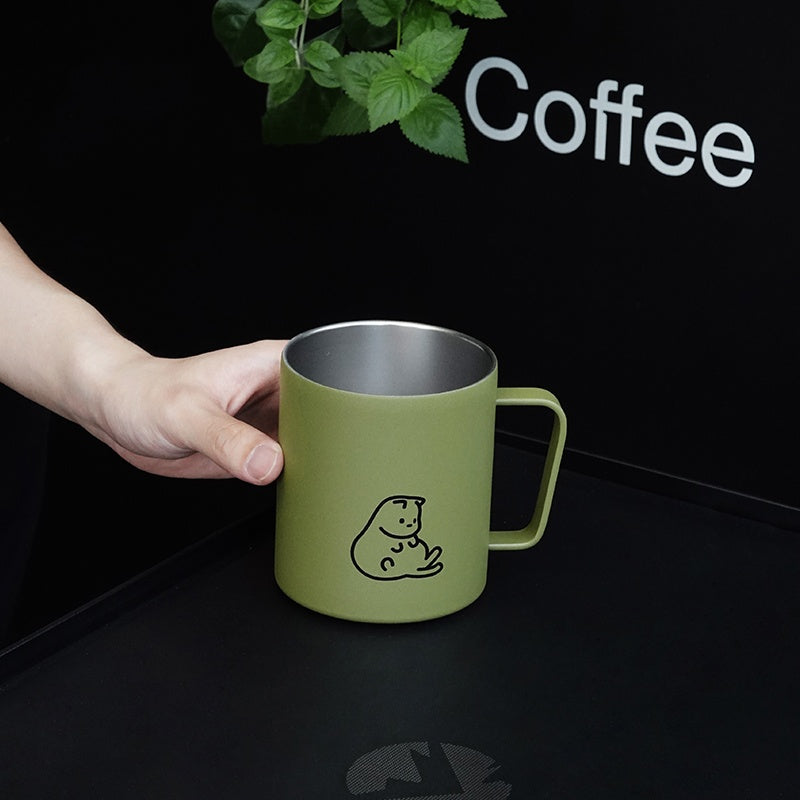 Insulated Mug with Lid - Cute Girl's Coffee Cup, Cold Water Travel Tumbler