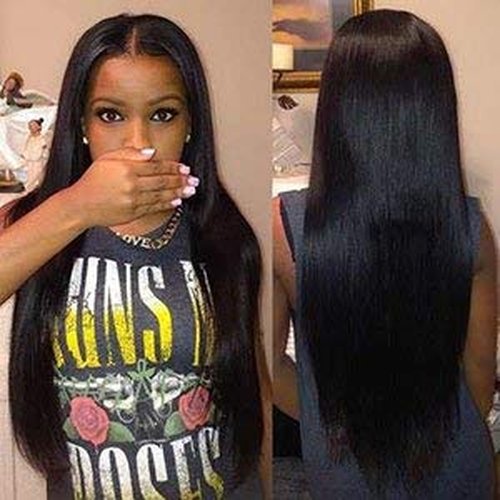 ISEE Hair 8A Peruvian Remy Hair Silky Straight Hair Weave 100% Unprocessed Peruvian Straight Hair One Bundle Natural Color 24inches