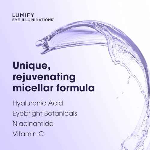 LUMIFY Eye Illuminations Cleansing Water & Eye Makeup Remover, 3-in-1 Micellar Water Contains Hyaluronic Acid, Vitamin C & Niacinamide, Hypoallergenic, Removes Waterproof Makeup, 5.4 Oz (160 mL)
