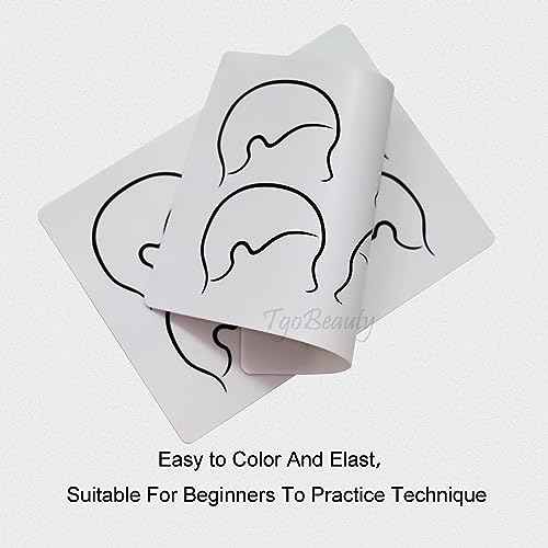 3pieces Single Side Silicone Scalp Microblading Practice Skin Bald Head Tattoo Practice Skin for SMP Scalp Micropigmentation Practice (Front Face-Pink Skin)