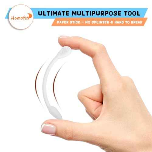 Cotton Swabs Flattened Pointed - 250 Count Organic XL Cotton Bud Double Side Tight Firm Wounded Precision Extra Large Cotton Tips Applicator Blender Paper Stick, Flatten & Pointy (White)