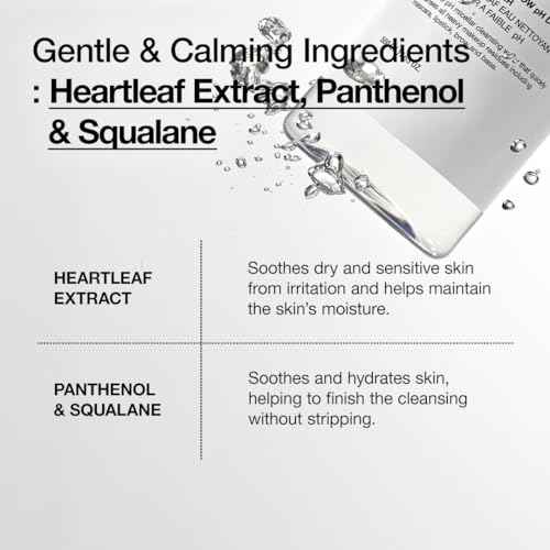 ANUA Heartleaf Low pH Deep Cleansing Water, Micella Water, Panthenol, Squalane, Makeup Remover for Sensitive Skin, Korean Skin Care (500g, 17.63 oz.)