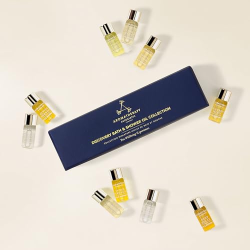 Aromatherapy Associates Essential Oil Blends ? Luxury Shower and Body Oils for Dry Skin, Daily Aromatherapy Care for Men & Women, 10-Pack (0.10 fl oz Each) in Decorative Gift Box