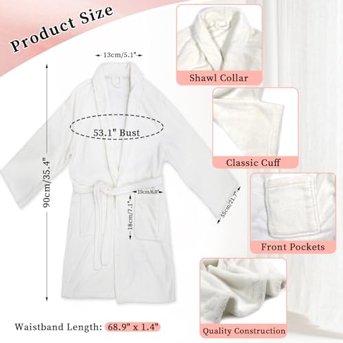 Birthday Gifts for Women,Spa Robe and Slippers Set, Bathrobe With Silky Satin Sleep Mask, Scented Candle Self Care 7 Pack Suitable for Christmas Thanksgiven Day Grey