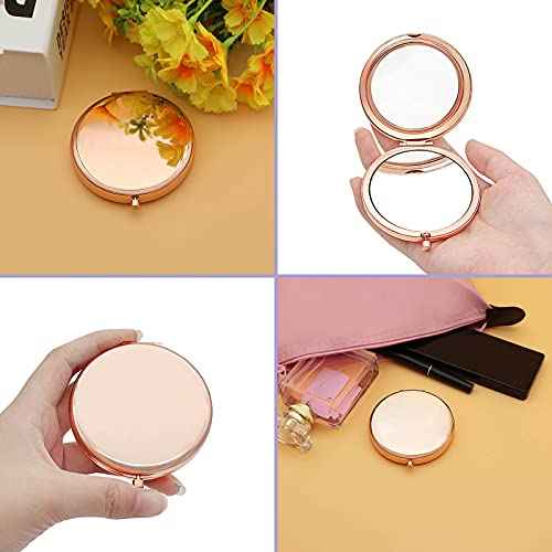 Happy Birthday Gift for Women Girls, Folding Travel Mirror Compact Mirror for Her, Birthday Gift Ideas for Friends, Mom, Daughter, Sister, Coworkers, Grandma, Aunt, Wife, Best Birthday Present for Her