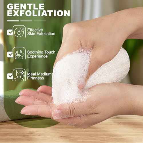 7 Pack Natural Loofah Body Scrubber Sponge, 5 Inches Organic Luffa for Exfoliating & Smooth Skin Cleansing, Ideal for Men & Women, Spa & Shower Use