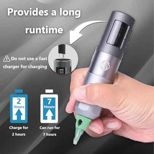 Ai-tenitas Wireless Tattoo Machine, Rotary Tattoo Machine with Faulhaber Motor,2000mah Battery,Tattoo Equipment Supplies for Professional Artists and Tattoo Beginners (4.0mm stroke single machine)
