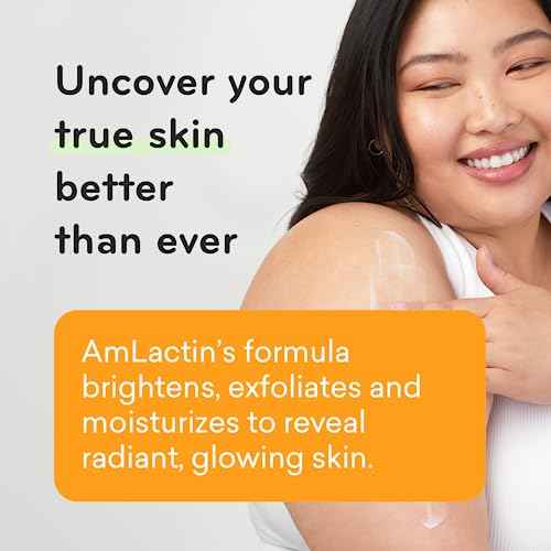 AmLactin Daily Vitamin C Lotion ? Brightening Body Lotion for Dry Skin - No-Scrub Exfoliator and Moisturizer with 7% Lactic Acid AHA and Vitamin C, 7.9 oz (Packaging May Vary)?