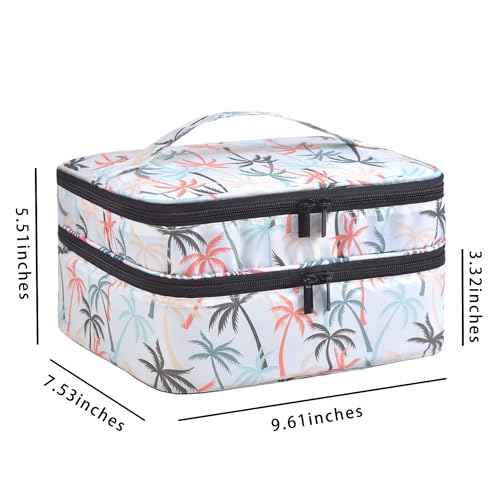 Nail Polish Carrying Case, Portable Nail Organizer with Handle, Double-layer Storage Bag for Nail Polish and Manicure Set