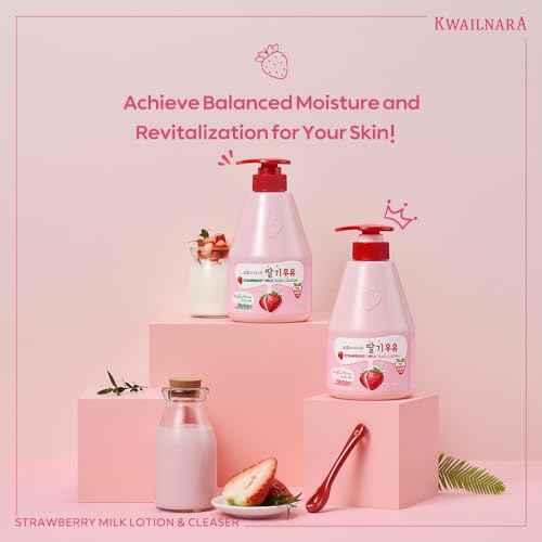 WELCOS KWAILNARA Strawberry Milk Body Lotion ? Deeply Hydrating & Lightweight Korean Body Lotion 560 g / 19.75 Fl. Oz