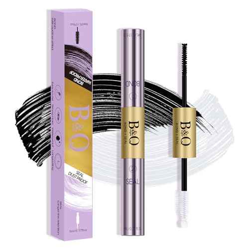 B&Q Lash Cluster Glue 10ml, Waterproof Bond and Seal Lash Glue, Long Lasting cluster lash glue, 2 in 1 Eyelash glue for Clusters Use Strong Hold 48h (Bond & Seal)