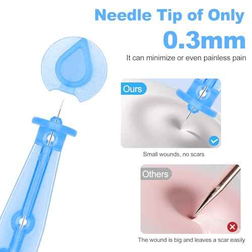 50PCS Disposable Acne Needle & 72 Dots Pimple Stickers - Ultrafine Pimple Popper Needle