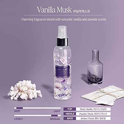 Bouquet Garni Body Mist Vanilla Musk Fragrance - Long-lasting Moisture & Fragrance, Mist for Women, Low Irritation (Containing Vitamin E, Citrus Acid) - 4.9 oz