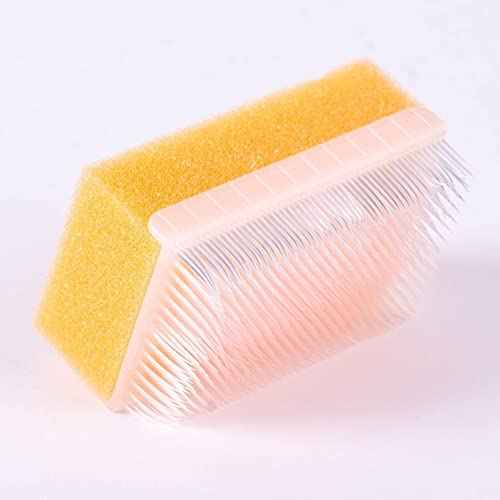 Loofah Sterilized Cradle Cap Brush - 3-pk Sterile and Safe 2 in 1, Baby Bath Sponge | for Treatment Time Puff, Multicolored