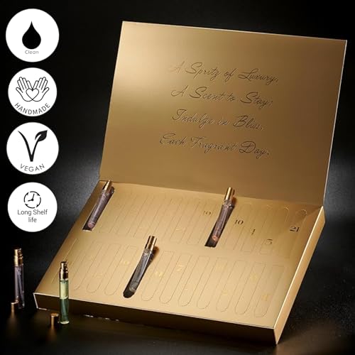 Advent Calendar 2025 Adult Women ? 24pc Perfume Gift Set for Her ? Christmas Beauty Gifts for Women, Wife, Mom, Teen Girls Floral Fragrance Sampler, Travel-Size Perfumes - Holiday Countdown Calendar