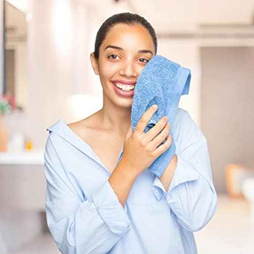 100% Cotton Washcloth Set 24 Packs ? Soft, Absorbent Face Towels for Bathroom & Gym Use ? Reusable, Durable & Machine Washable Wash Cloths - Multi-Color, 12x12 Inches