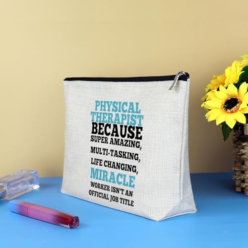Physical Therapist Gift for Women Cosmetic Bag Physical Therapist Appreciation Gifts PT PTA Gift Physical Therapy Makeup Bag Thank You Gift for Physical Therapists Assistant Christmas Birthday Gift