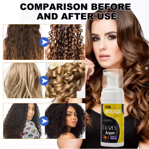 Natural Hair Styling Mousse - Strong Hold & Volumizing - 120ml