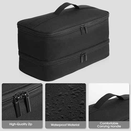 Double-Layer Carrying Case for Shark Flexstyle, Travel Case for Shark Flexstyle/FlexFusion, Portable Storage Organizer bag for Shark Flexstyle/Dyson Airwrap Styler and Attachments