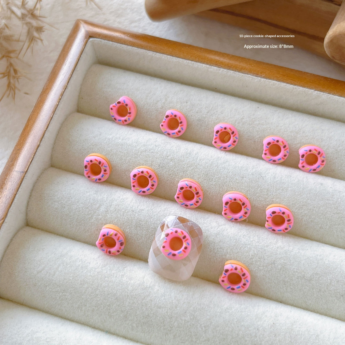 Edible Toy Cookie Nail Art Accessories Kit - Cartoon Series Resin Decor