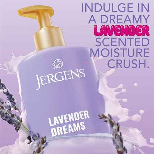 Jergens Shea Fusion Lavender Dreams Body Lotion, Moisturizer with Shea Butter & Vitamin E, 14 Fl Oz