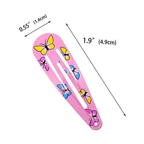 40 Pieces Printed Snap Hair Clips for Girls' 2 Inch Barrettes for Kids Teens Women (mix)