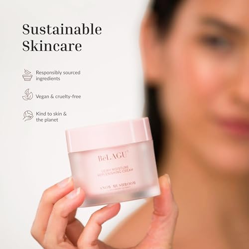 Dewy Moisture Replenishing CreamBelagu Naturals Dewy Moisture Replenishing Cream with Snow Mushroom & Niacinamide | Hydrating Face Moisturizer for Plump Skin, Fine Lines & Lasting Glow