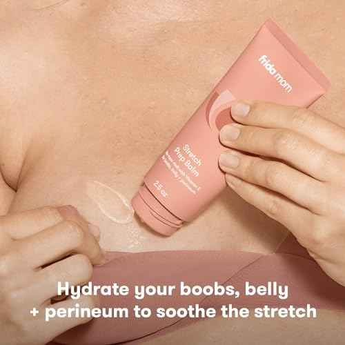 Frida Mom Stretch Mark Cream, Moisturizing Lotion for Stretch Marks and Perineal Massges with Vitamin E, 2.5oz