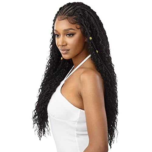 Outre 13x4 Hand Tied Lace Frontal Wig - STITCH BRAID RIPPLE WAVE 30" (1B)