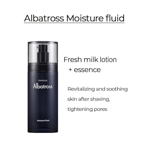 CHARMZONE Albatross Skincare for Men Aftershave Toner and Emulsion Set Father's Day Gift Set Hydrating Moisturizing Nourishing Toner+ Fluid + Travel size Total of 10.5 fl.oz