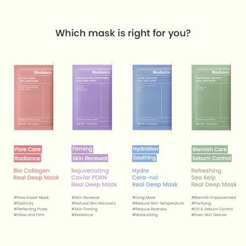 BIODANCE Bio-Collagen Real Deep Mask, Hydrating Overnight Hydrogel Mask, Pore Minimizing, Plumping, Elasticity Improvement, Korean Skincare, Stocking Stuffers for Teen Girls | 1.19oz(34g) x 16ea