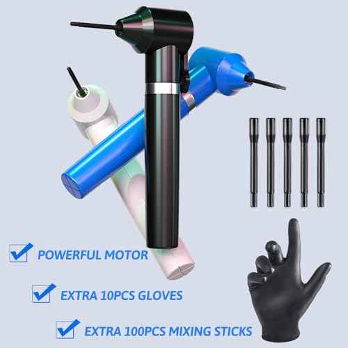 Ink Mixer Tattoo - CINRA Pigment Mixer Machine with 100Pcs Mixing Sticks and 10 Pairs Gloves Eyebrow Color Makeup Tattoo Ink Mixer Pigment Electric Agitator Machine for Tattoo Supplies