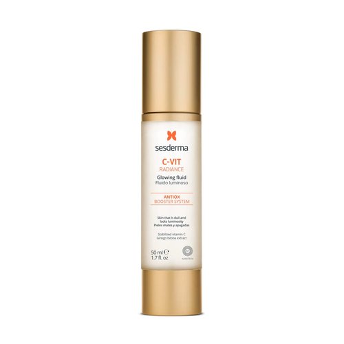 Sesderma C-VIT Radiance Glowing Fluid, Brighten Dull Skin & Combat Fatigue with Antioxidant Properties, 50ml