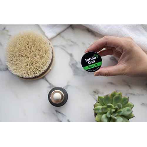 Tattoo Goo Original Aftercare Balm, Natural Tattoo Balm with Beeswax and Cocoa Butter, Soothing Ointment and Brightening Care, .75 oz; Packaging May Vary