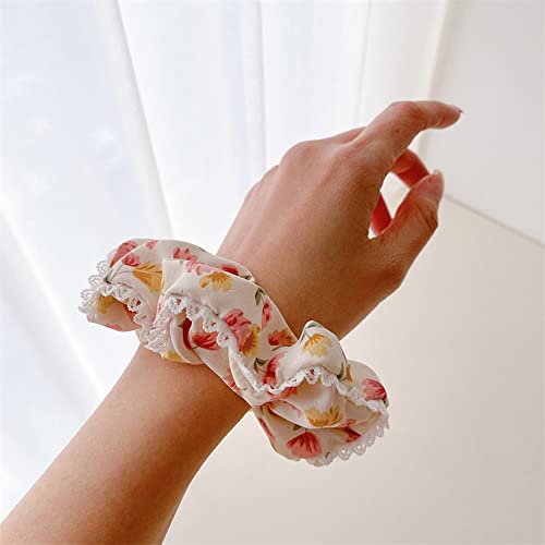Lace Floral Hair Accessories - Cute Scrunchies, Hair Ties, Headbands, and Ponytail Holders for Women and Girls (Lace Floral - A)