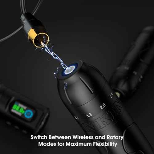 INKin Tattoo Gun Kit for Beginners Complete Set, InkFlexo Wireless Tattoo Machine with 6 Adjustable Stroke and 2Pcs 1600mAh Batteries, Tattoo Kit with Revo Tattoo Needles and Ink for Professional Use