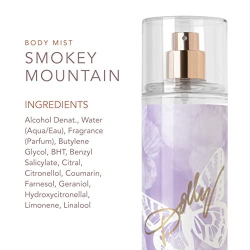 Dolly Parton Smoky Mountain Body Mist by Scent Beauty - Perfume for Women - Fruity, Floral and Feminine Fragrance with Notes of Tiger Orchid, Warm Tonka and Cashmere Woods - 8.0 Fl Oz