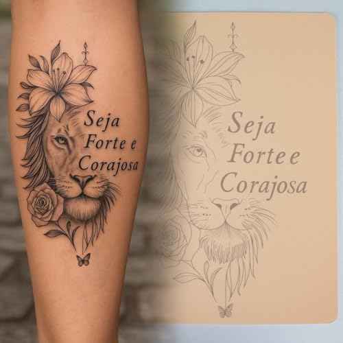 Premium Tattoo Practice Skin ? 1.5mm Thick Double-Sided Silicone Pad with Pre-Printed Floral Animal Line Art ? Realistic Beige Fake Skin for Tattooing, Microblading & Ink Practice (3 Pcs)