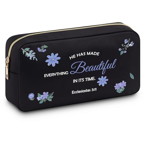 Inspirational Bible Verse Gifts Makeup Cosmetic Bag Christian Gifts for Women Sister Friend Religious Encouragement Gifts Spiritual Gifts Christmas Birthday Gifts for Women Mom Sister Friends