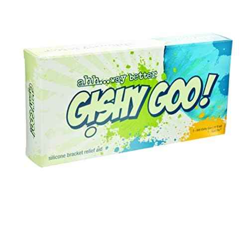 Gishy Goo! Dental Wax Replacements for Orthodontics. Pain Relief, Bubblegum Flavor and Unnoticeable Tooth Colors, 1 Patient Syringe Kit from Ultradent