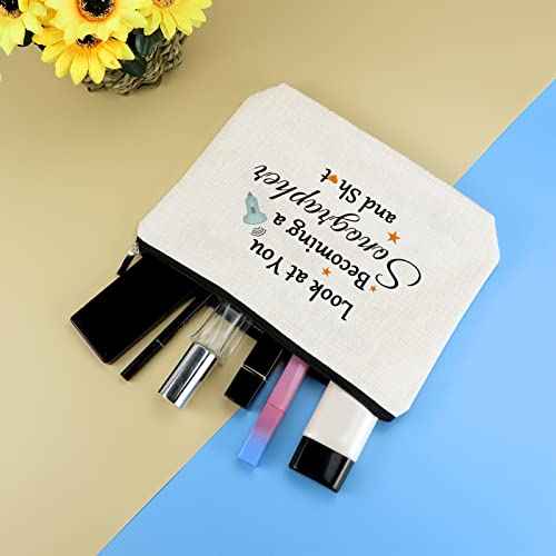 Sonographer Gift Makeup Bag Ultrasound Tech Gift Sonography Tech Gifts Cosmetic Bag Radiologist Gift Christmas Birthday Gifts for Women Sonographer Radiologist Graduation Gift Travel Toiletry Bag