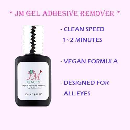 Gel Adhesive Remover for Eyelash Extensions, 15ml/0.51 FL.OZ, Quick-Acting Vegan and Gentle Formula, Safe, Easy to Apply, Eyelash Glue Remover Dissolves lash extension glue
