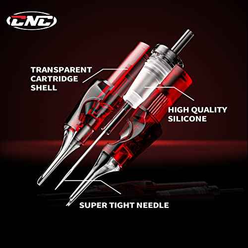 CNC 3RL Tattoo Needles Cartridge 20Pcs #10 Bugpin Disposable Needles Round Liner with Membrane EN04-20-1003RL