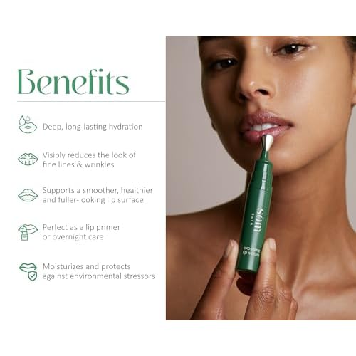 Exosome Lip Serum | Hydrating & Anti-Aging Lip Formula, Reduces Fine Lines & Wrinkles, Microbead Exfoliation, Plumps & Nourishes