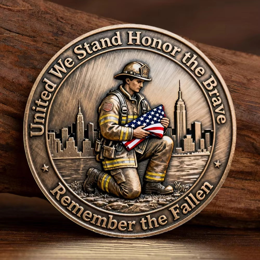 Bronze-Gilded Commemorative Coin for Collectors - Home & Office Decor