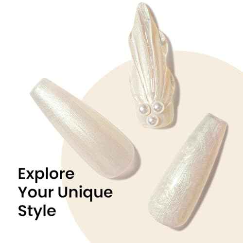 MAYCHAO 15ML Pearl Gel Nail Polish Pearlescent Shell Shimmer Mermaid Aurora Gel Polish Swirl Thread Effect Soak Off UV LED Lamp Curing for Nail Art Manicure Salon DIY at Home, 0.5 OZ