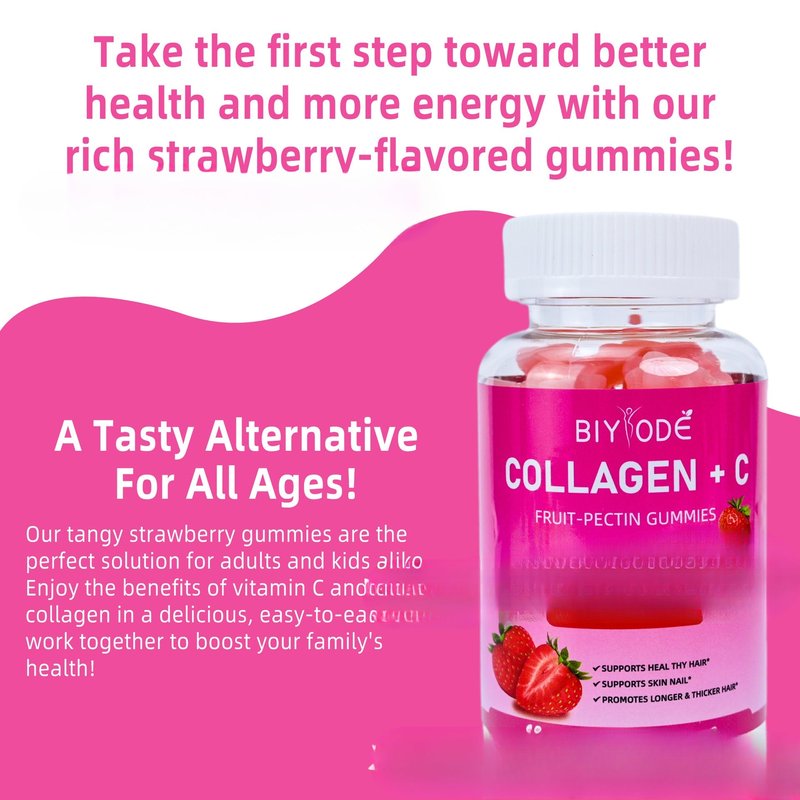 Collagen Biotin Vitamin C Gummies for Women (60 Count)