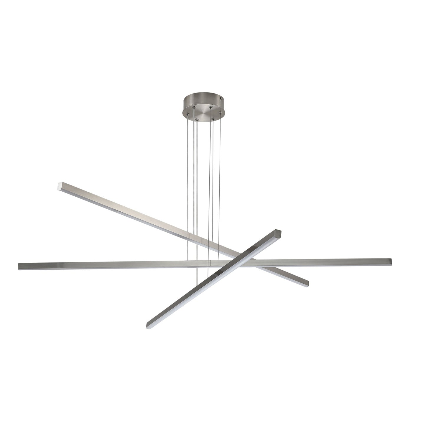 Modern LED Chandelier - Geometric 3-Arm Design, Adjustable Height
