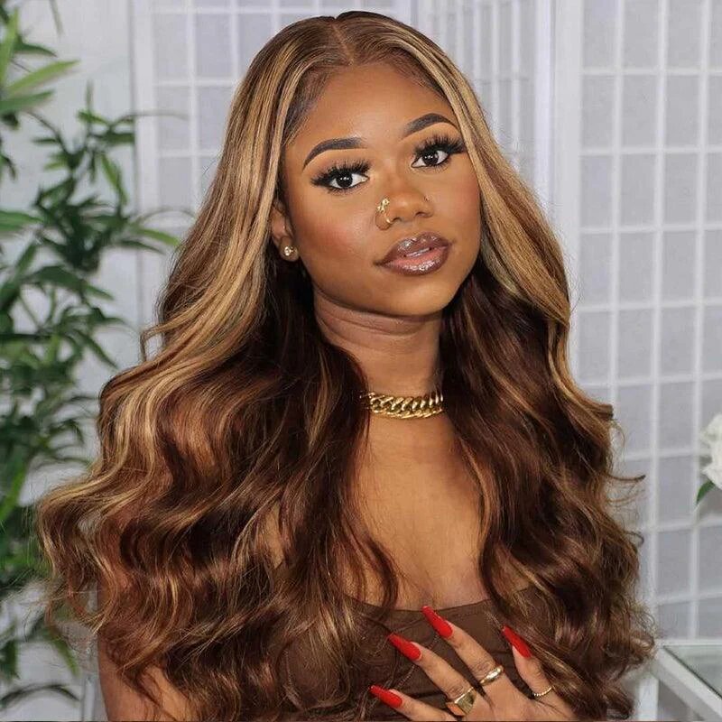 Body Wave 13x4 Lace Front Human Hair Wig - Highlight P4/27